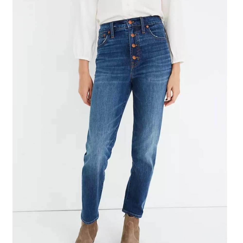 Madewell Perfect Vintage Crop Jean Button Front